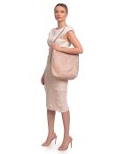 Léa schoudertas van poederleer - 34x28x12,5 cm