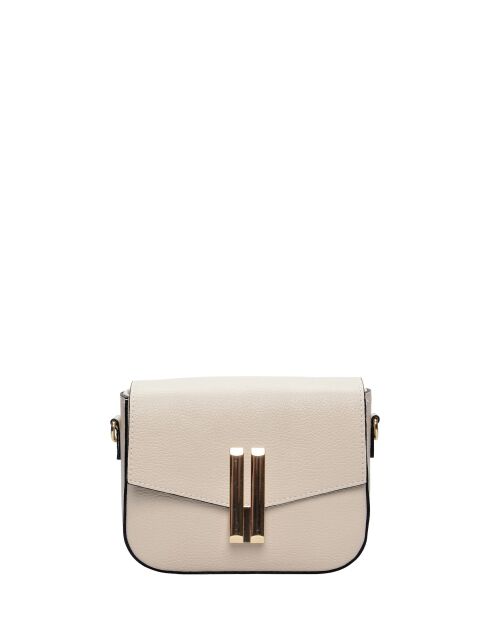 Eugenia beige leren schoudertas - 15x20x6 cm
