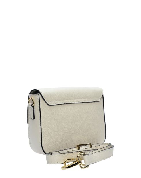 Eugenia beige leren schoudertas - 15x20x6 cm