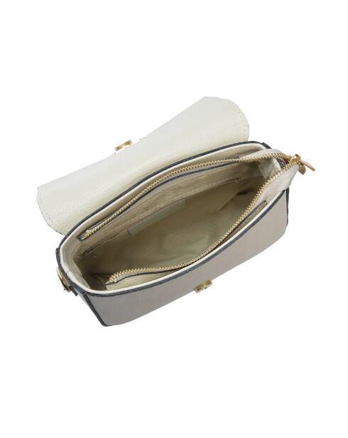 Eugenia beige leren schoudertas - 15x20x6 cm