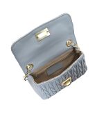 Josephine Celeste Schultertasche aus Leder - 12x20x5 cm