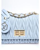 Josephine Celeste Schultertasche aus Leder - 12x20x5 cm