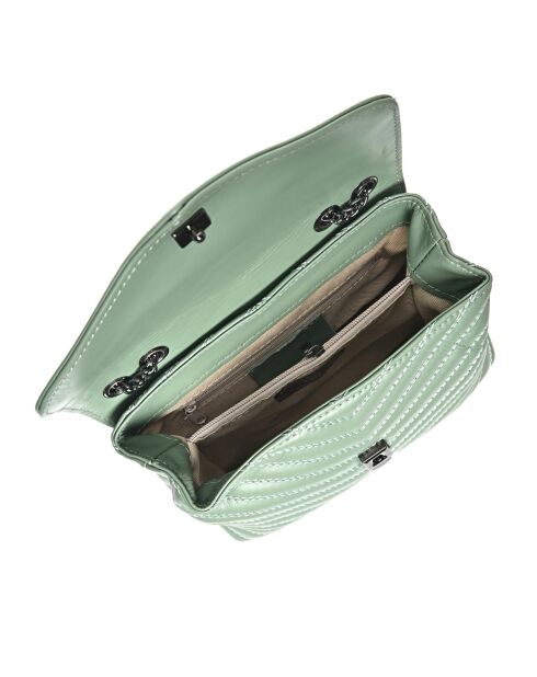 Vivienne celadon leren schoudertas - 16x21x8 cm