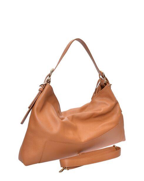 Valeria Handtasche aus cognacfarbenem Leder - 28x47x8 cm