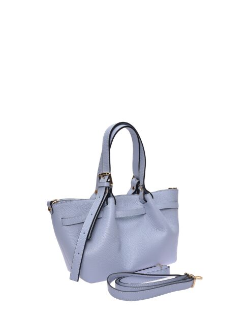 Alessia celeste leren draagtas - 20x34x8 cm