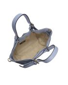 Alessia celeste leren draagtas - 20x34x8 cm