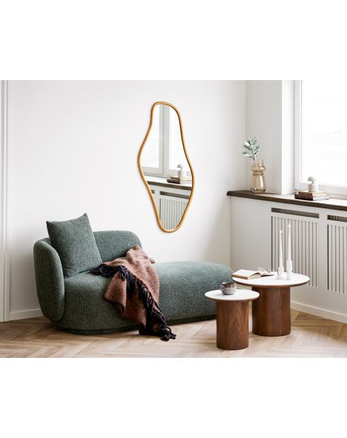 Sofá Mykonos con almohada verde HN1313 - 175x88x85 cm