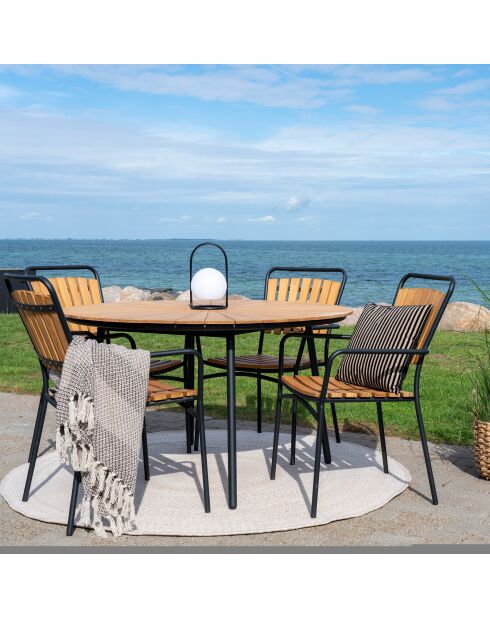 Cleveland Garden Set, Esstisch und 4 Stühle, 58/130x64/130x91/74 cm
