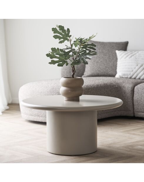 Pot de fleurs en céramique marron - 19x19x17,5 cm