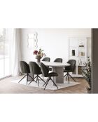 Bruine handgeblazen glazen vaas - 27x275x27 cm