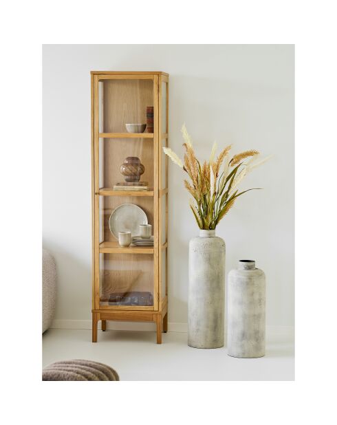 Pot décoratif Hou en métal beige antique - 24x24x785 cm