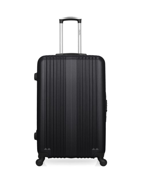 Set mit 2 großen Koffern und schwarzer Lipari-Kabine