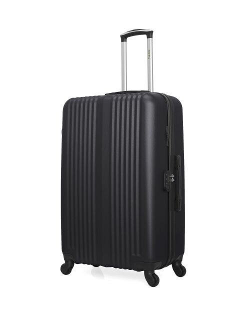 Set mit 2 großen Koffern und schwarzer Lipari-Kabine