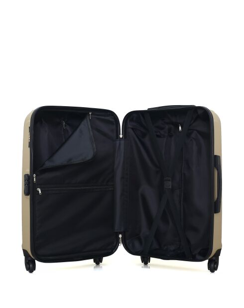 Set van 2 beige Taurus weekend- en hutkoffers