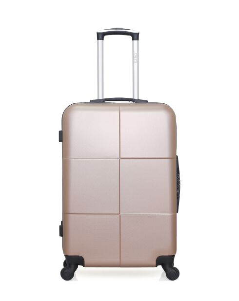 Set goudroze Coronado weekendkoffer en kaptafel