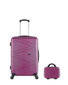 Lot Valise weekend et Vanity Amazone prune