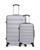 Set de 2 maletas grandes y cabina Renoso gris