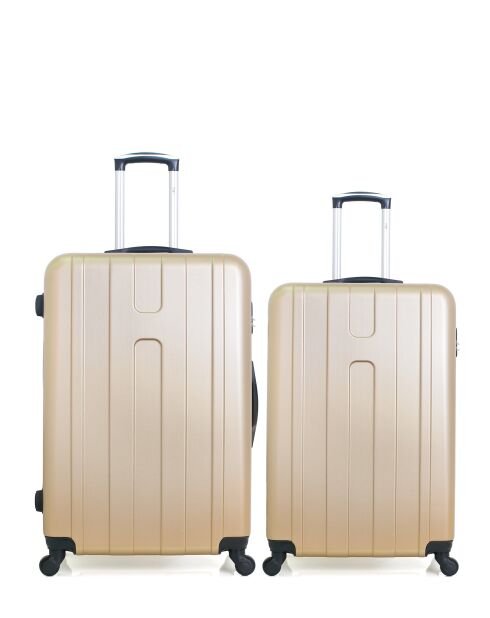 Set van 2 grote koffers en weekend Atlanta beige