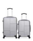 Set mit 2 grauen Coronado-Wochenend- und Kabinenkoffern