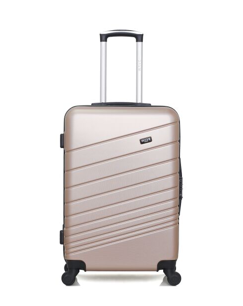 Set aus 2 rosafarbenen Tiger-Wochenend- und Kabinenkoffern