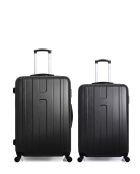 Set van 2 zwarte Atlanta large- en weekendkoffers