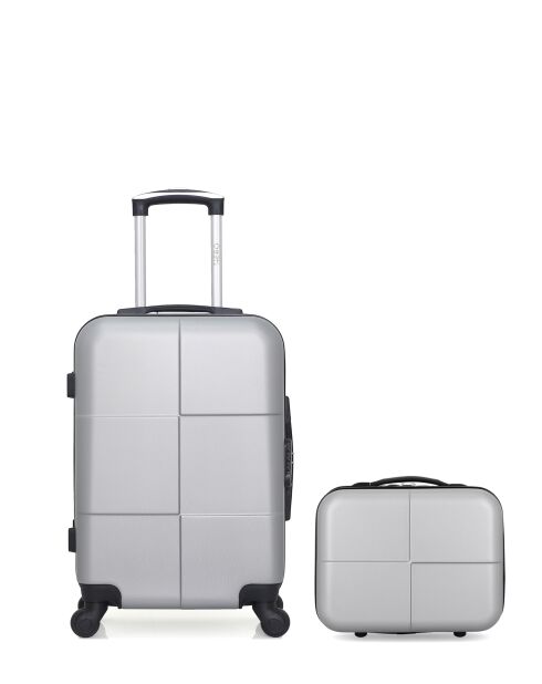 Lot Valise cabine et Vanity Coronado grises