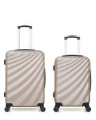 Set aus 2 beigefarbenen Donaukoffern für Wochenende und Handgepäck