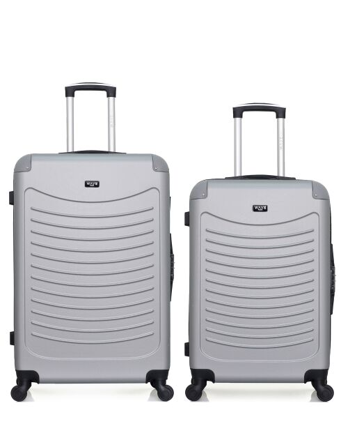 Set van 2 grootformaat koffers en weekend Congo grijs