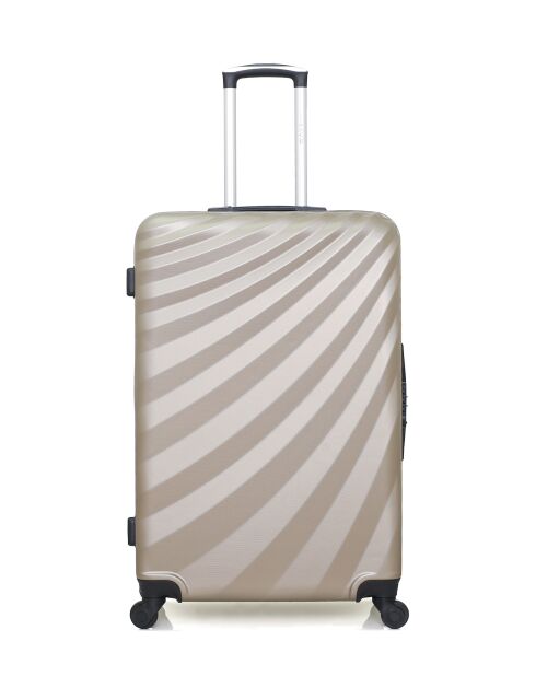 Set di 2 valigie di grandi dimensioni e valigie beige per il weekend del Danubio
