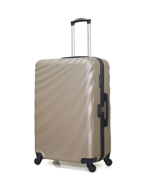 Set di 2 valigie di grandi dimensioni e valigie beige per il weekend del Danubio