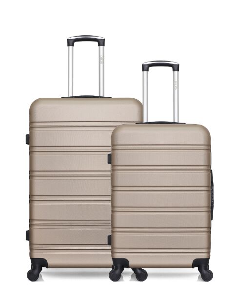 Set di 2 valigie Renoso beige grandi e da weekend