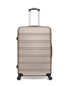 Set van 2 beige grote koffers en weekendkoffers Renoso