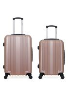 Set mit 2 L Ipari Rotgold Wochenend- und Handgepäckkoffern