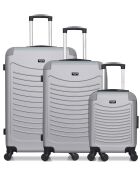 Set van 3 grote koffers, weekend en cabine XXS Congo grijs