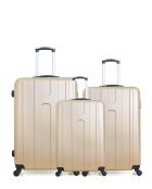 Set van 3 grote koffers, weekend en cabine Atlanta beige