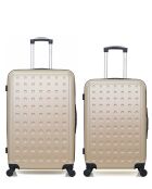 Set mit 2 beigen Taurus Large- und Wochenendkoffern