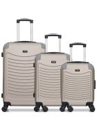 3er-Set XXS Congo beige Weekend-, Kabinen- und Handgepäckkoffer
