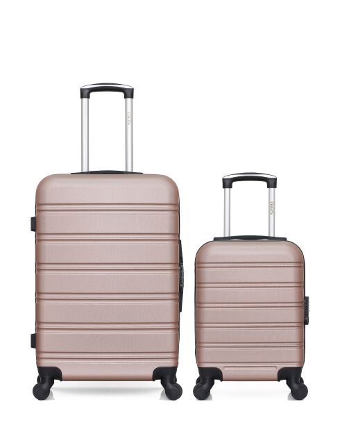 Set van 2 XXS Renoso rozegouden weekend- en hutkoffers