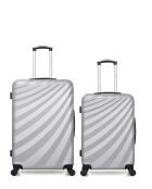 Set van 2 grijze Danube large- en weekendkoffers