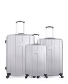 Set van 3 grote koffers, weekend en cabine Atlanta grijs