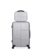 Set aus grauem Coronado-Wochenendkoffer und Waschtisch