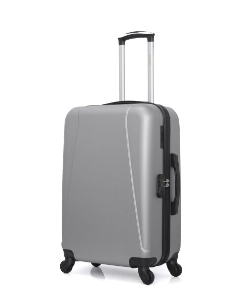 Set van 2 grijze Lanzarote weekendkoffers, cabine en kaptafel L