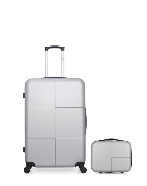Lot Valise grand format et Vanity Coronado grises