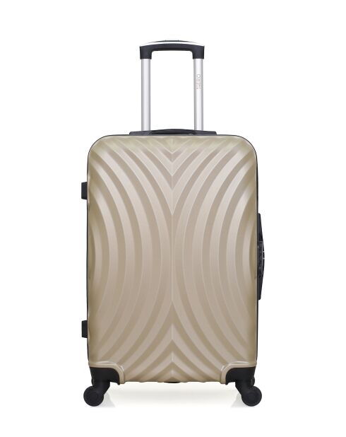 Set van 2 L agos beige weekend- en hutkoffers