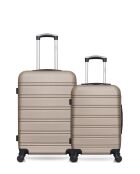 Set van 2 beige Renoso weekend- en hutkoffers