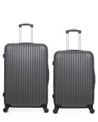 Set van 2 grote koffers en weekendkarpaten donkergrijs