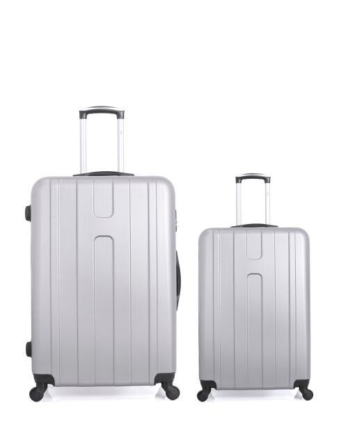 Set di 2 valigie grandi e cabina Atlanta grigia