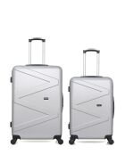 Set mit 2 großen Koffern und Weekend Amazone in Grau