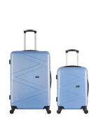 Set de 2 maletas grandes y cabina Amazon azules