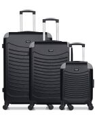 Set mit 3 großen Koffern, Wochenende und Kabine XXS Congo schwarz